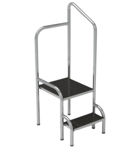 Escada 2 Degraus para Doppler Inox S-0480-7 - Salutem Móveis Hospitalares